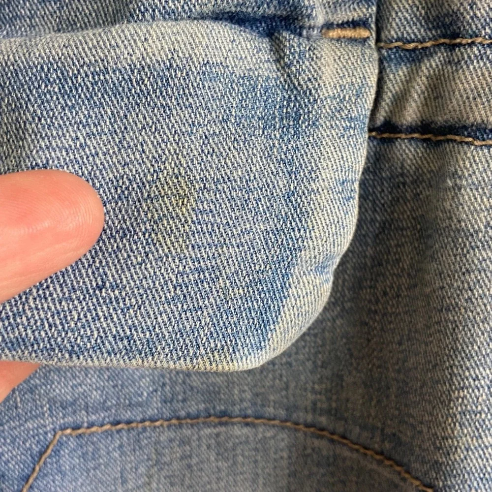 Marithe Francois Girbaud Cargo Denim Jeans Light Wash Cropped Sz 31 Y2K Utility